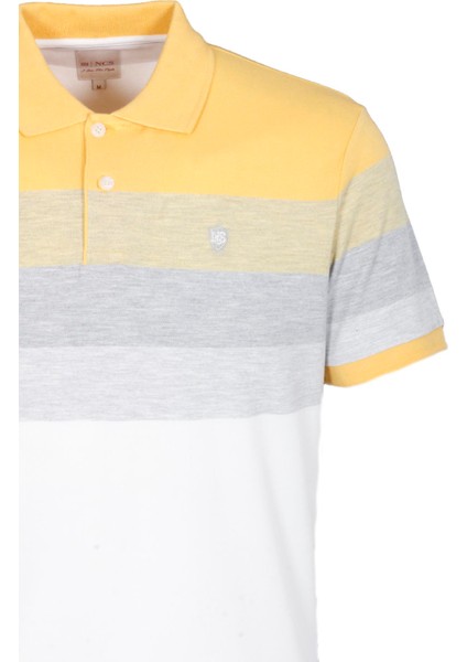 Erkek Polo Yaka Tişört Hardal Slim Fit Ribanalı Kol Pamuklu Desenli Pamuk T-Shirt Ncs Jeans 1249 fiyatları