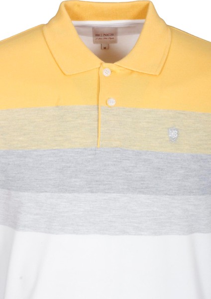 Erkek Polo Yaka Tişört Hardal Slim Fit Ribanalı Kol Pamuklu Desenli Pamuk T-Shirt Ncs Jeans 1249 modelleri