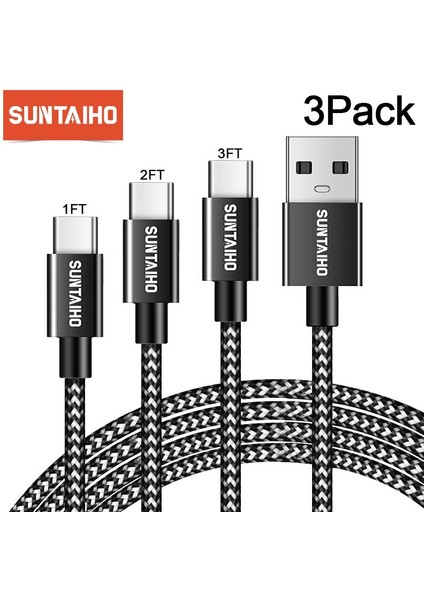 3A Mikro USB Tip C Kablo Samsung S10 S7 Android Cep Telefonu Şarj Cihazı Hızlı Şarj Tipi-C Veri Kablosu Redmi Not 8 Pro (Yurt Dışından)