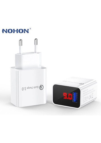 3A Hızlı Şarj 3.0 USB Şarj Cihazı Ab Duvar Cep Telefonu Şarj Adaptörü iPhone 12 11 x Max 8 Qc3.0 Samsung Xiaomi Için Şarj (Yurt Dışından)