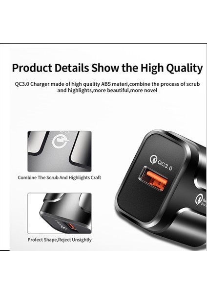 Hızlı Şarj 3.0 Duvar Şarj Cihazı, 18W Qc 3.0 USB Duvar Şarj Adaptörü Hızlı Şarj 9V/2A 5V/3A 12V/1.6A Tablet Telefon Için (Yurt Dışından) fırsatları