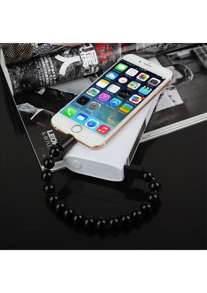 Saf Renk Boncuk Bilezik Mikro USB Kablosu Tip C Veri Senkronizasyon Şarj Kablosu iPhone Samsung Huawei Android Cep Telefonu Şarj Cihazı (Yurt Dışından) modelleri