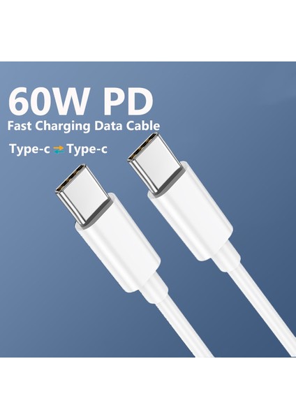 Pd Tip C - Tip C Kablo 60W Hızlı Şarj Kablosu USB C - USB C Kablosu iPad Pro Samsung MacBook Pro Xiaomi Şarj Cihazı USB Kablosu (Yurt Dışından) indirimleri