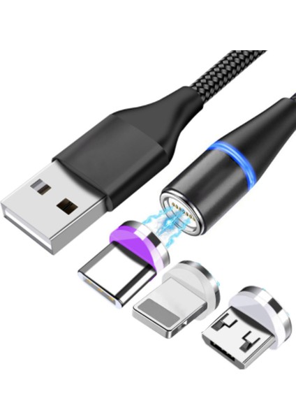 M 2 M Manyetik Şarj Mikro USB Kablosu Blackview BV5900 Umıdıgı USB Tip C Mıknatıs Şarj Cihazı Cep Telefonu Kablosu Tip-C USB C (Yurt Dışından)