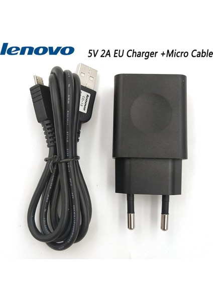 Orijinal Lenovo 5V 2A USB Şarj Aleti Ab Seyahat Duvar Adaptörü 100CM Mikro USB Veri Kablosu Lenovo Vibe P2 P1 K5 Oyun S5 Pro K320T (Yurt Dışından)