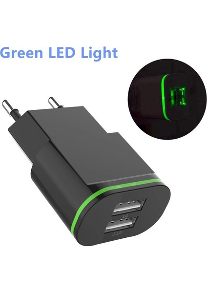 LED Işık Çift USB Şarj Cihazı 2A Güvenli Hızlı Şarj Adaptörü + Kablosu Xiaomi Redmi 4x Not 4x5 Artı 6 Pro Redmi 4A 5A 6A REDMI3S (Yurt Dışından) fırsatları