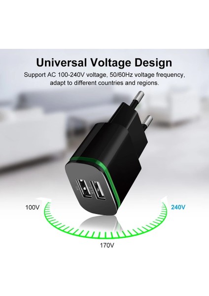 LED Işık Çift USB Şarj Cihazı 2A Güvenli Hızlı Şarj Adaptörü + Kablosu Xiaomi Redmi 4x Not 4x5 Artı 6 Pro Redmi 4A 5A 6A REDMI3S (Yurt Dışından) indirimleri