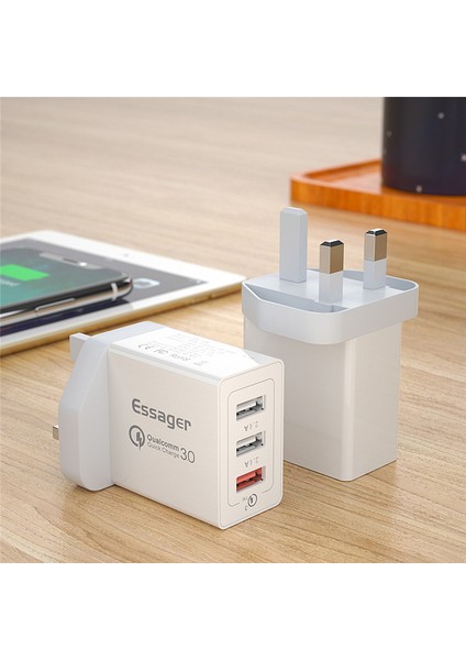 [etop]essager 30W Hızlı Şarj 3.0 USB Şarj Cihazı Qc3.0 Qc Hızlı Şarj Cihazı Çoklu Fiş Duvar Cep Telefonu Şarj Cihazı iPhone Samsung Xiaomi Mi Için (Yurt Dışından) modelleri