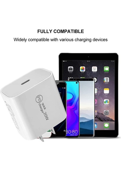 Hızlı Şarj 20W USB C Duvar Şarj Cihazı Blok Ofis Seyahat Tipi C Şarj Taşınabilir Şarj Adaptör Fişi iPhone 13/12/11 Ingiltere Abd Ab (Yurt Dışından) modelleri