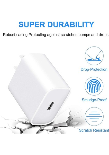Hızlı Şarj 20W USB C Duvar Şarj Cihazı Blok Ofis Seyahat Tipi C Şarj Taşınabilir Şarj Adaptör Fişi iPhone 13/12/11 Ingiltere Abd Ab (Yurt Dışından) indirimleri