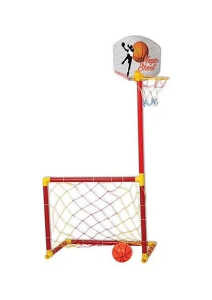 Portatif Çocuk Futbol Kalesi-Basket Potası 2'li Set