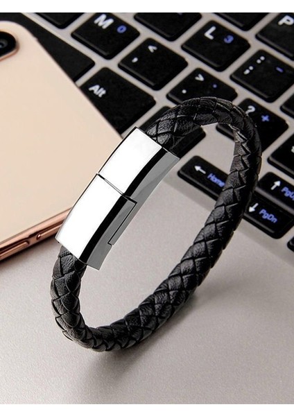 Ilepo Bilezik USB Hızlı Şarj Kablosu Açık Taşınabilir Mikro USB C Şarj Kablosu Veri Kablosu iPhone Samsung Huaweı Xiaomi (Yurt Dışından) fiyatları