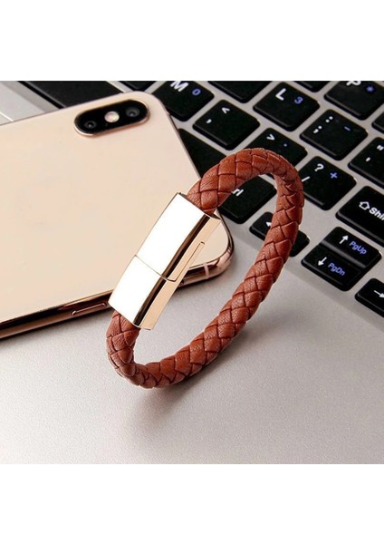 Ilepo Bilezik USB Hızlı Şarj Kablosu Açık Taşınabilir Mikro USB C Şarj Kablosu Veri Kablosu iPhone Samsung Huaweı Xiaomi (Yurt Dışından) modelleri