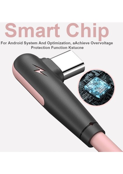 Yumuşak Silikon USB C Kablosu 90 Derece Hızlı Şarj Cihazı 5A USB C Tipi Kablo Huawei Mate 40 Xiaomi Poco X3 Cep Telefonu Usb-C Kablosu (Yurt Dışından) indirimleri