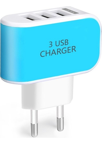 Geumxl Ab Tak 3 Port Çoklu USB Duvar Şarj Adaptörü Mobil Akıllı Telefon Cihazı 5 V 3A iPhone iPad Için Hızlı Şarj Xiaomi (Yurt Dışından)