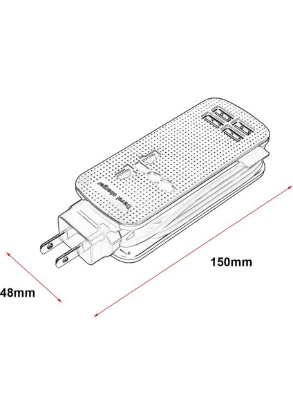 4usb Bağlantı Noktaları Çoklu Adaptör Ofis Seyahat Duvar Ac Şarj Cihazı Telefonlar Için Güç Fişi (Yurt Dışından) fırsatları