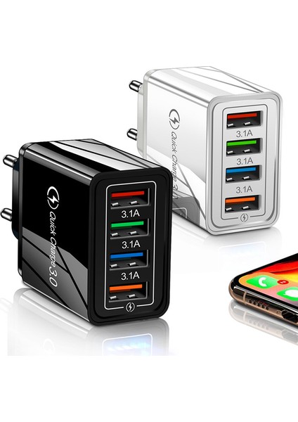 USB Şarj Aleti Hızlı Şarj 3.0 Telefon Adaptörü Için iPhone Xr Huawei Tablet Taşınabilir Ab/abd Plug Duvar Mobil Şarj Cihazı Hızlı Şarj (Yurt Dışından) indirimleri