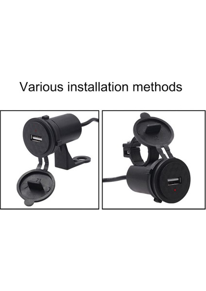 Motosiklet Cep Telefonu Şarj Cihazı 12V Su Geçirmez Araba Anahtarlı Tek USB (Yurt Dışından) fırsatları