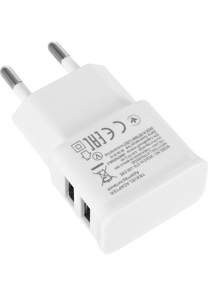 2 USB Bağlantı Noktası Şarj Adaptörü Samsung Çift USB Ab Tak Telefon Şarj Cihazı Taşınabilir Evrensel Seyahat Şarj Kafası Iphone Xiaomi Için (Yurt Dışından) modelleri