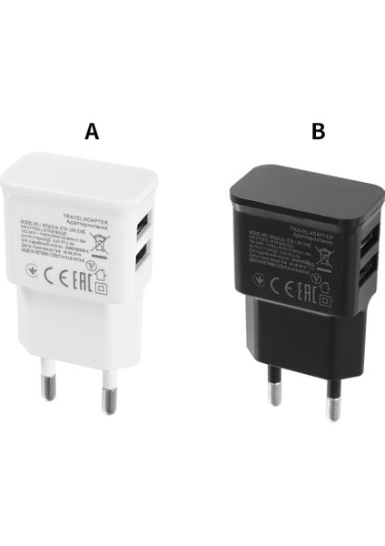 2 USB Bağlantı Noktası Şarj Adaptörü Samsung Çift USB Ab Tak Telefon Şarj Cihazı Taşınabilir Evrensel Seyahat Şarj Kafası Iphone Xiaomi Için (Yurt Dışından) indirimleri