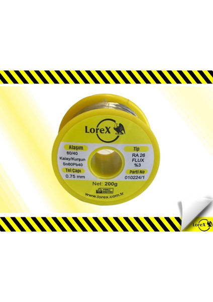 LR-SL200 Lehim Teli 0,75 mm 200GR %60 Kalay / %40 Kurşun