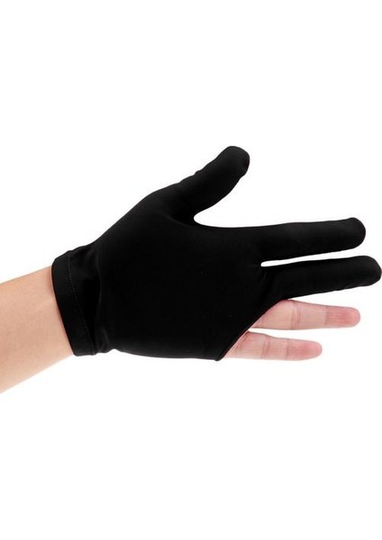 Spandex Snooker Billard Cue Eldiven Havuz Sol El Üç Parmak Eldiven Siyah (Yurt Dışından) modelleri