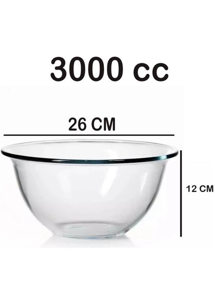 59614 Arda Türkmen Borcam Hazırlık Karıştırma Kabı Kasesi 26CM 3000CC