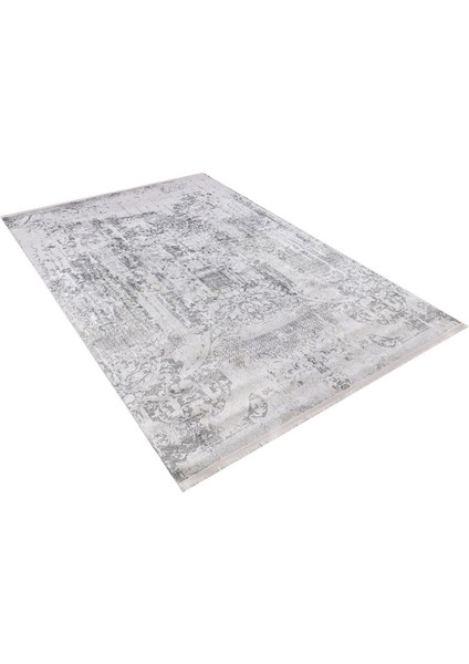 Modern Gri Eskitme Dijital Baskı Hipoalerjenik Kaymaz Taban Halı Yolluk modelleri