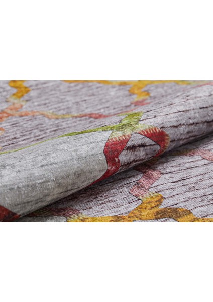 Modern Gri Geometrik Desen Dijital Baskı Hipoalerjenik Kaymaz Taban Halı Yolluk fiyatları