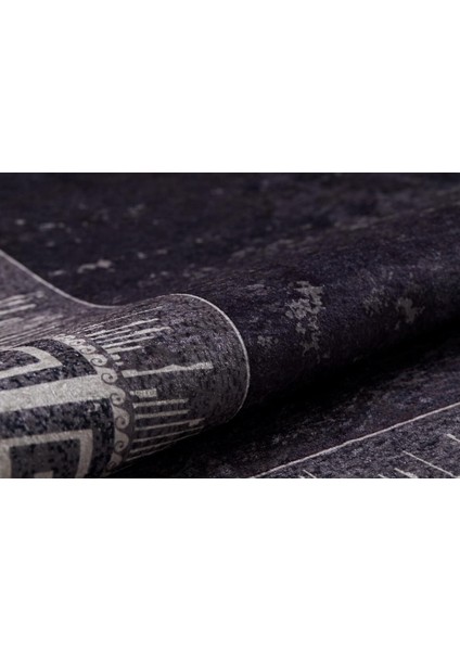 Modern Mor Geometrik Desen Dijital Baskı Hipoalerjenik Kaymaz Taban Halı Yolluk modelleri