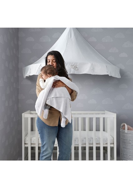 Len Bebek Çocuk Battaniyesi 70X90 Gri Beyaz Kentsoylu 60496432