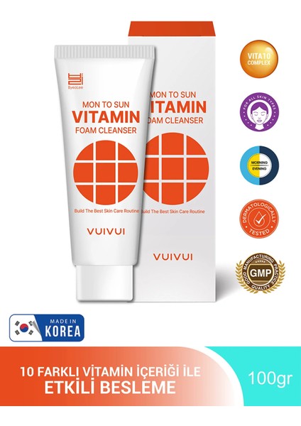 Byeolee Vıtamın10 Foam Cleanser C, E, B5, F, H, A, B6, B9, B1, B12 Içerikli Yüz Temizleme Köpüğü 100gr