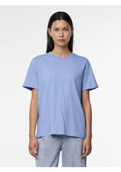 Pieces 17140802 0 Yaka Kadin Body - Mavi