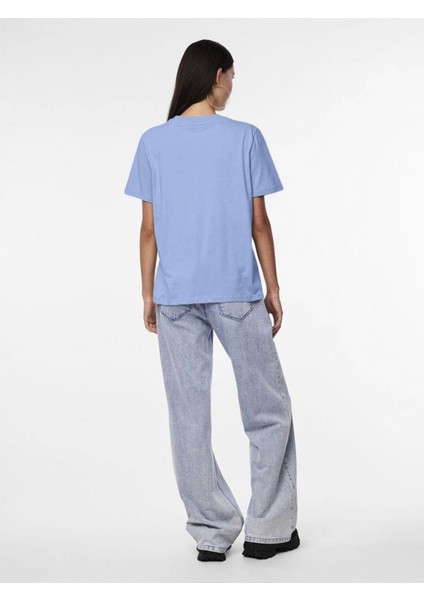 Pieces 17140802 0 Yaka Kadin Body - Mavi modelleri