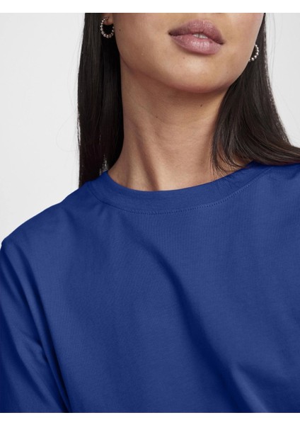 Pieces 17140802 0 Yaka Kadin Body - Saks Mavi