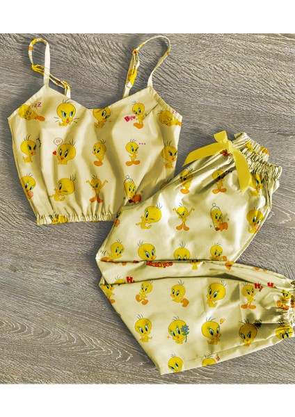 Trend Tweety Saten Pijama Takımı