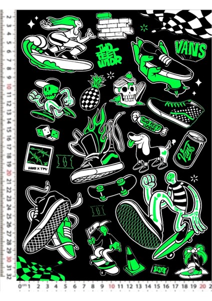 Wans x Two Kay Kay Motorsiklet Kask Leptop Dolap Sticker Çıkartma Çeşitleri