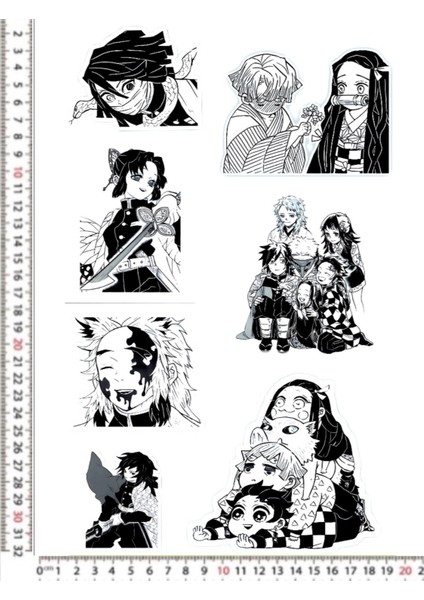 Şeytan Slayer Kimetsu Yaiba Sticker Çeşitleri Motorsiklet Kask Leptop Dolap Sticker Çıkartma Çeşitleri