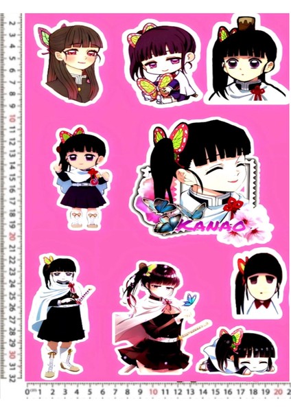 Kanao Tsuyuri Sticker Seti Motorsiklet Kask Leptop Dolap