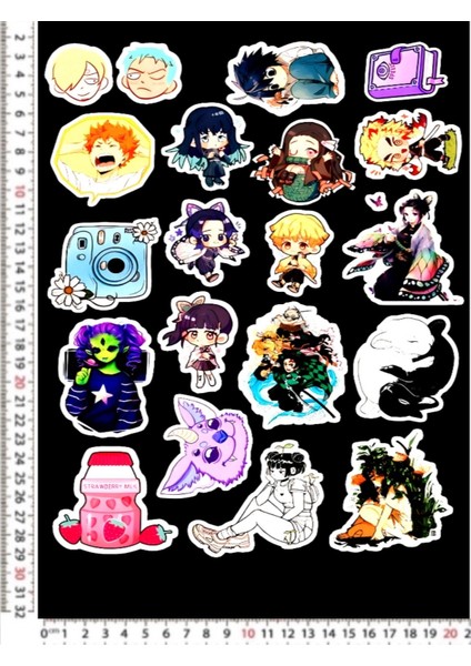 Anime Karışık Sticker Seti Motorsiklet Kask Leptop Dolap