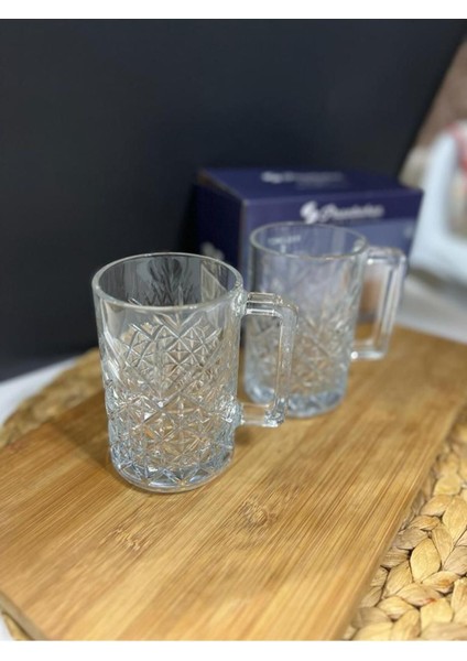 Yeni Seri Timeless 2 Li Kulplu Bardak-Fincan 315CC 55472