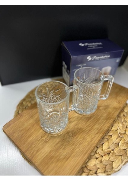 Yeni Seri Timeless 2 Li Kulplu Bardak-Fincan 315CC 55472