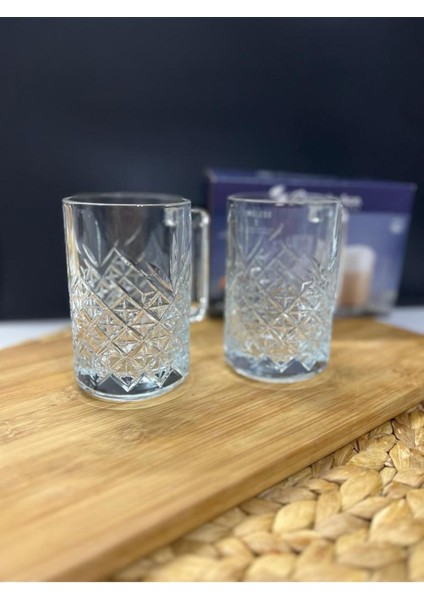 Yeni Seri Timeless 2 Li Kulplu Bardak-Fincan 315CC 55472