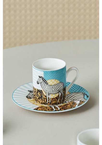 Animal 6 Kişilik Kahve Fincan Takımı 90 ml