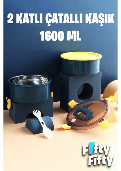 1600 ml Iki Kat Yuvarlak Paslanmaz Çelik Bento Lunch Box Yeni Nesil Sefer TASI-ÇATALLIKAŞIK-397 fiyatları