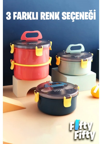 1600 ml Iki Kat Yuvarlak Paslanmaz Çelik Bento Lunch Box Yeni Nesil Sefer TASI-ÇATALLIKAŞIK-397 modelleri