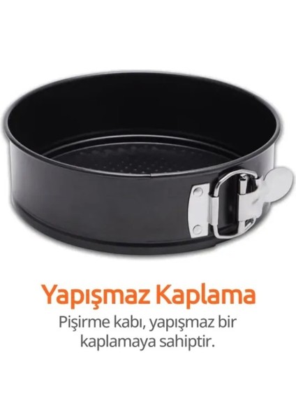 Yuvarlak 3'lü Kelepçeli Pasta Turta Kek Kalıbı Seti 24-26-28 cm fiyatları