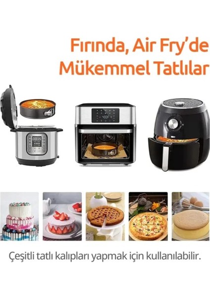 Yuvarlak 3'lü Kelepçeli Pasta Turta Kek Kalıbı Seti 24-26-28 cm fırsatları