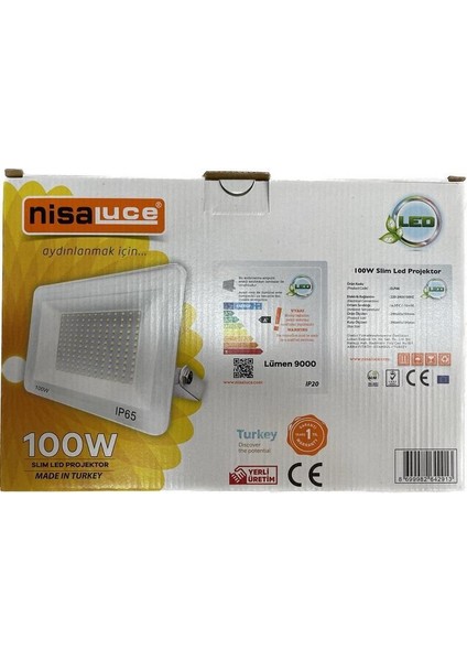 Nisa Luce Nisaluce 100W Slim LED Projektör 3000K IP66