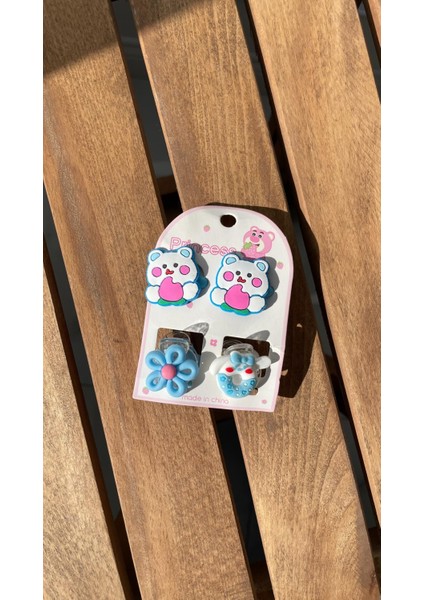 2'li Lastik ve 2'li Mandal Set Toka Mavi SBT1617